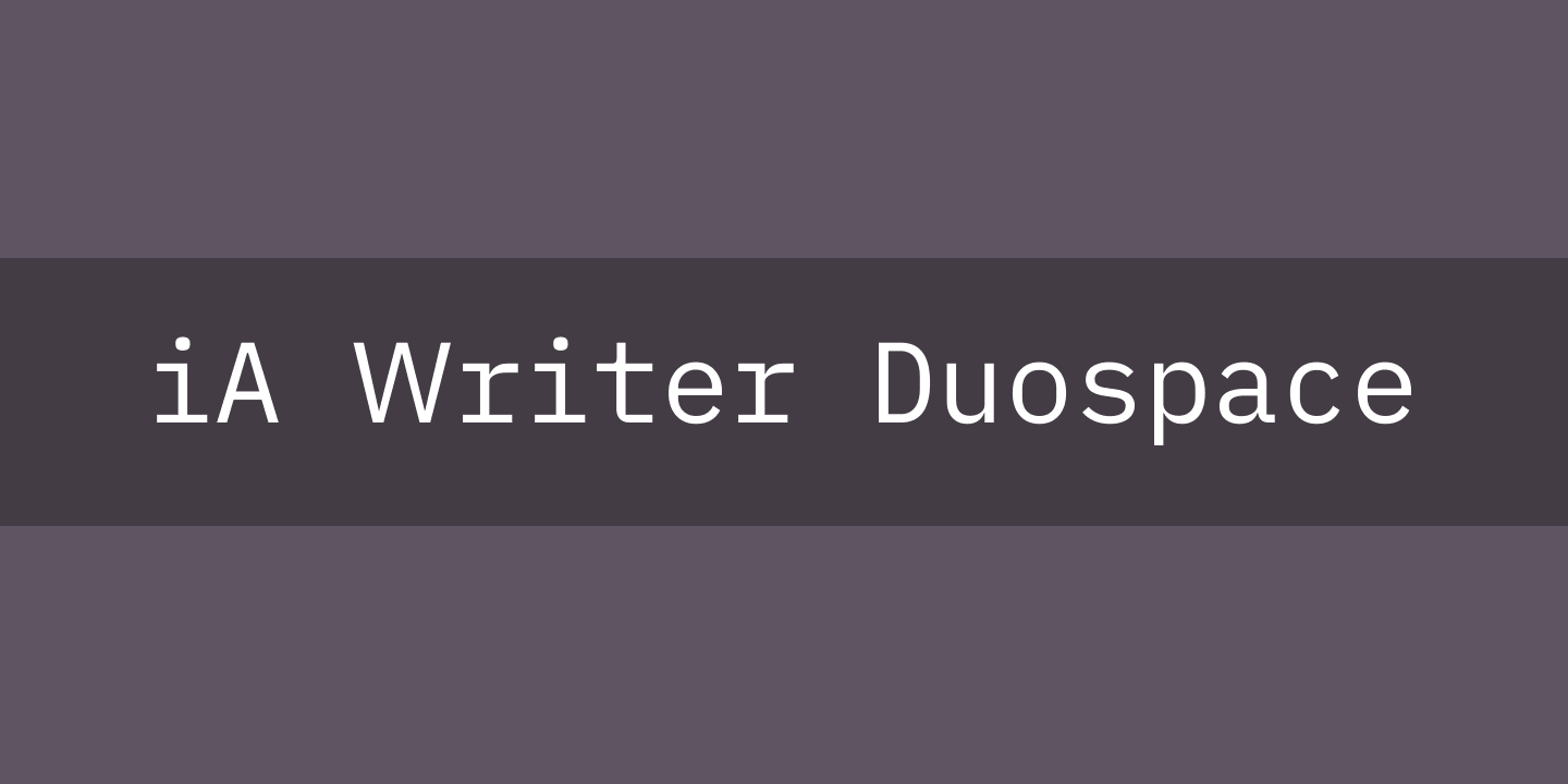 iA Writer Duospace